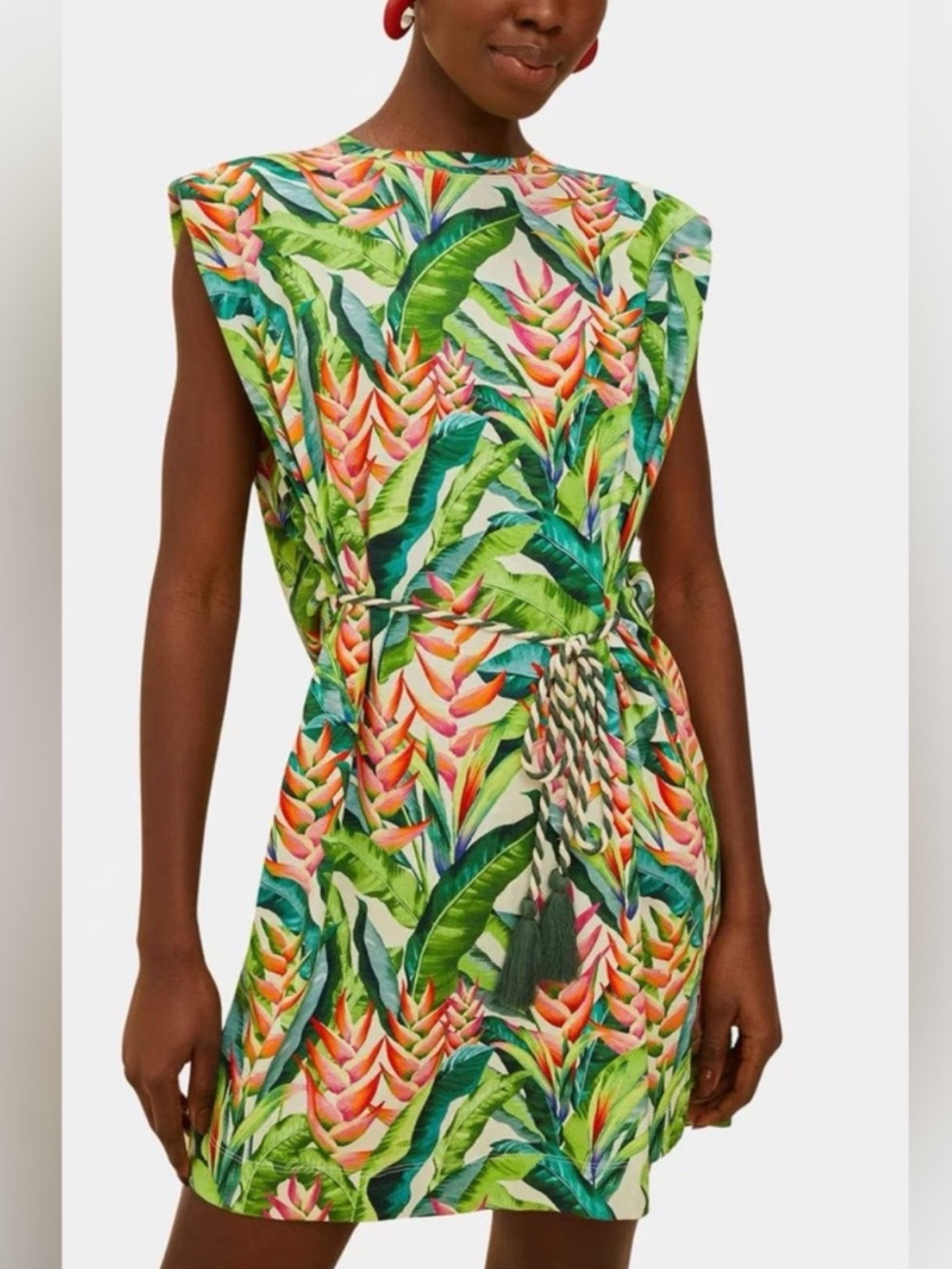 FARM Rio Tropical Print T-shirt mini dress